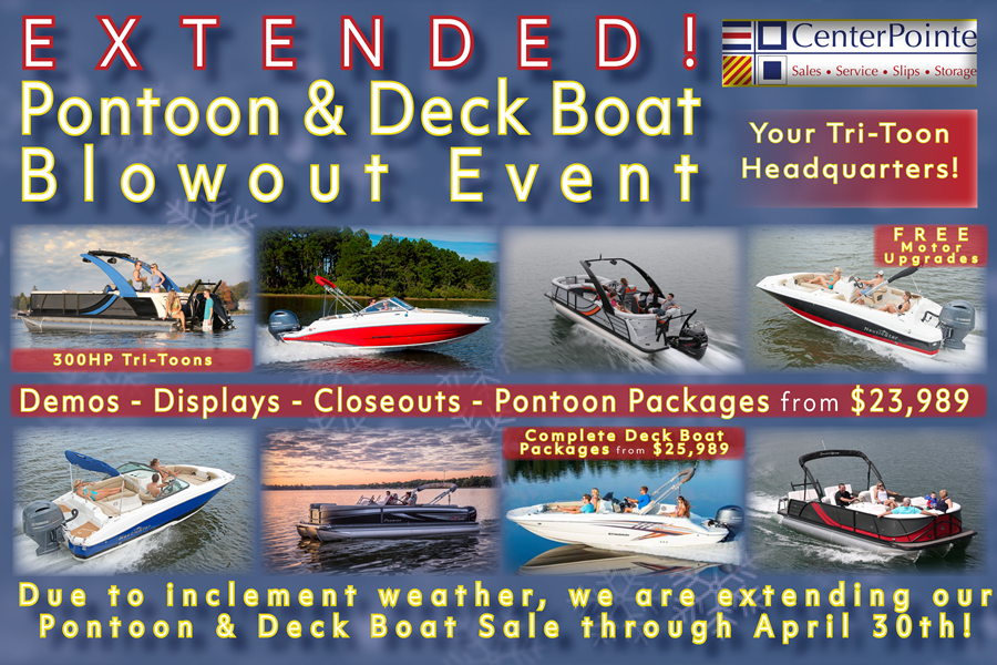 Extended Pontoon Deck Boat Blowout Event Centerpointe Yacht Services